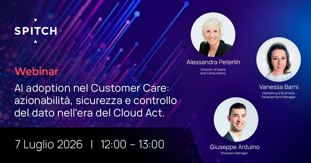AI Adoption per il Customer Care: azionabilità, sicurezza e controllo del dato nell’era del Cloud-Act